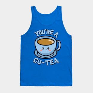 You're a Cu-Tea. Cute Teacup Cartoon Tank Top